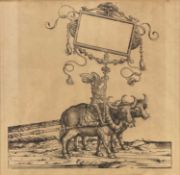 HANS BURGKMAIR THE ELDER (German 1473-1531) woodcut - The Triumphal Procession of Emperor Maximilian