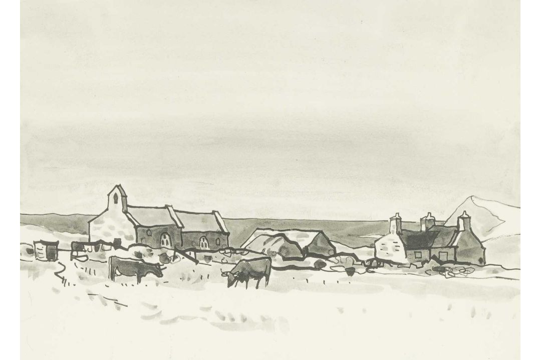 ‡ SIR KYFFIN WILLIAMS RA (Welsh, 1918-2006) limited edition (41/350) print - Llanrhwydrus, - Image 1 of 2