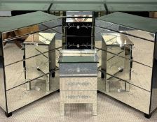 CONTEMPORARY MIRRORED BEDROOM FURNITURE, comprising five three-drawer chests, 92 (h) x 72 (w) x