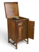 VINTAGE FLOOR STANDING HMV GRAMOPHONE CABINET, model 163 Provenance: deceased estate Denbighshire