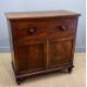 UNUSUAL ANTIQUE MAHOGANY SECRETAIRE CABINET, drop-front writing desk, fitted interior, lower - Image 10 of 13