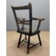 PRIMITIVE ELM & ASH ARMCHAIR, 19th Century, retaining traces of dark green paint, the tapering - Image 3 of 13