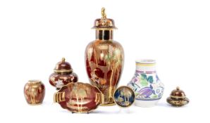 ASSORTED CARLTON WARE CABINET CHINA, mostly Rouge Royale pattern, comprising baluster vase and