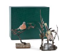 ALBANY BONE CHINA & METAL SCULPTURE OF A CHAFFINCH, limited edition (272/500), modelled by David