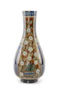 LARGE DOULTON LAMBETH STONEWARE VASE by George Hugo Tabor, onion form, base with impressed 1884 date