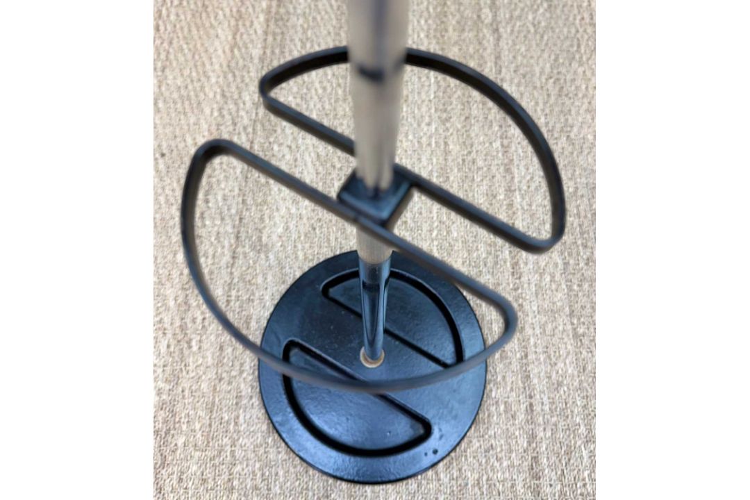 MID-CENTURY HAGO PRODUCTS COAT & UMBRELLA STAND, chrome column with black cast iron base, 164cms (h) - Image 4 of 4