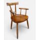 UNUSUAL VERNACULAR WINDSOR CHAIR, stout spindles supporting independent cresting rail and paddle - Image 1 of 5