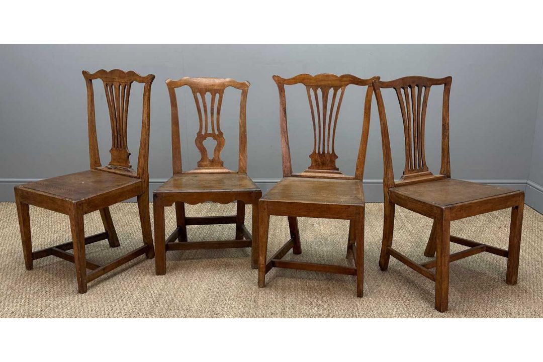 GROUP OF ANTIQUE CHAIRS including, five early 20th century rush-seat spindle back chairs (inc. one - Image 5 of 10