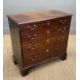 SMALL EARLY 19TH CENTURY MAHOGANY CHEST, four long graduated drawers, swan-neck brass handles, - Image 2 of 5