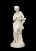PARIAN PORCELAIN FIGURE OF 'PANDORA' after the original by Albert-Ernest Carrier-Belleuse, semi-
