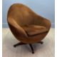 MID-CENTURY 'SWIVEL & ROCK' EGG CHAIR, in the manner of Greaves and Thomas, chocolate brown Dralon - Image 3 of 7