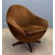 MID-CENTURY 'SWIVEL & ROCK' EGG CHAIR, in the manner of Greaves and Thomas, chocolate brown Dralon - Image 4 of 7