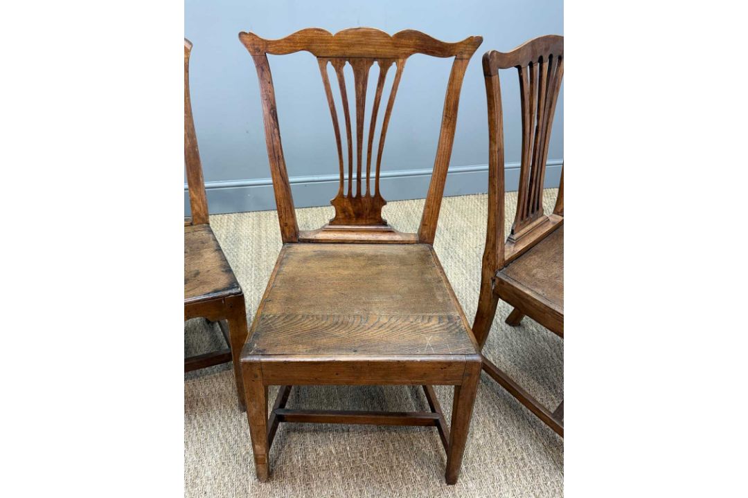 GROUP OF ANTIQUE CHAIRS including, five early 20th century rush-seat spindle back chairs (inc. one - Image 9 of 10