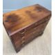 SMALL EARLY 19TH CENTURY MAHOGANY CHEST, four long graduated drawers, swan-neck brass handles, - Image 4 of 5
