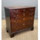 SMALL EARLY 19TH CENTURY MAHOGANY CHEST, four long graduated drawers, swan-neck brass handles, - Image 5 of 5