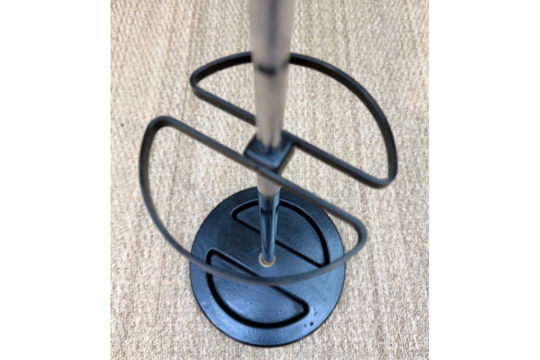 MID-CENTURY HAGO PRODUCTS COAT & UMBRELLA STAND, chrome column with black cast iron base, 164cms (h) - Image 3 of 4