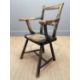 PRIMITIVE ELM & ASH ARMCHAIR, 19th Century, retaining traces of dark green paint, the tapering - Image 5 of 13