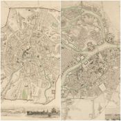 TWO 19TH CENTURY ENGRAVED MAPS OF MOSCOW & ST PETERSBURG from the Society For the Diffusion of