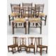 GROUP OF ANTIQUE CHAIRS including, five early 20th century rush-seat spindle back chairs (inc. one - Image 1 of 10