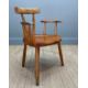 UNUSUAL VERNACULAR WINDSOR CHAIR, stout spindles supporting independent cresting rail and paddle - Image 4 of 5