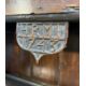 18TH CENTURY WELSH OAK TRIDARN, panel-back canopy top on turned supports, central section of arch - Image 4 of 12