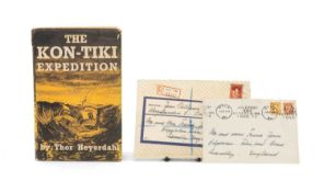 HEYERDAHL (THOR) The Kon-Tiki Expedition, signed by the author to front free endpaper, translated by