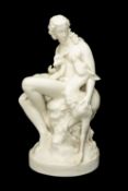 LARGE PARIAN PORCELAIN GROUP, entitled 'Wood Nymph' after the original by Charles Bell Birch, base