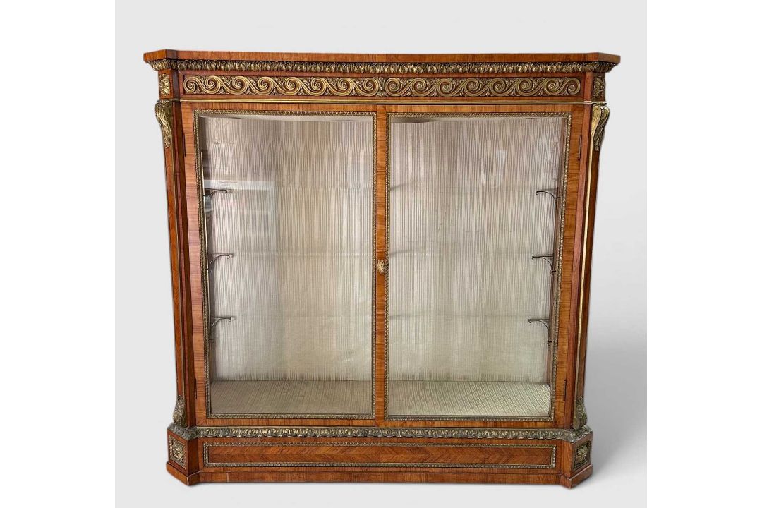FINE LOUIS XVI STYLE ORMOLU & TULIPWOOD VITRINE BY H. J. HATFIELD & SONS richly decorated with - Image 2 of 26