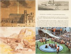 ASSORTED WELSH PICTURES, including John Townshend (fl. 1814-1850) watercolour - 'In the pass of