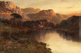 CHARLES MAURICE (a.k.a FRANCIS E. JAMIESON) (1895-1950) oil on canvas - Highlands loch at sunset,