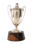 GEORGE V SILVER TROPHY CUP & COVER, Bramwell & Co. Sheffield 1912, of classical U-form, reeded