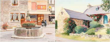 ‡ R. KENNETH KERNICK (Welsh 1905-1985) watercolours - two landscape paintings, one entitled verso '