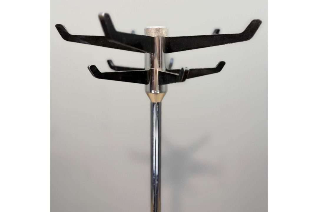 MID-CENTURY HAGO PRODUCTS COAT & UMBRELLA STAND, chrome column with black cast iron base, 164cms (h) - Image 2 of 4