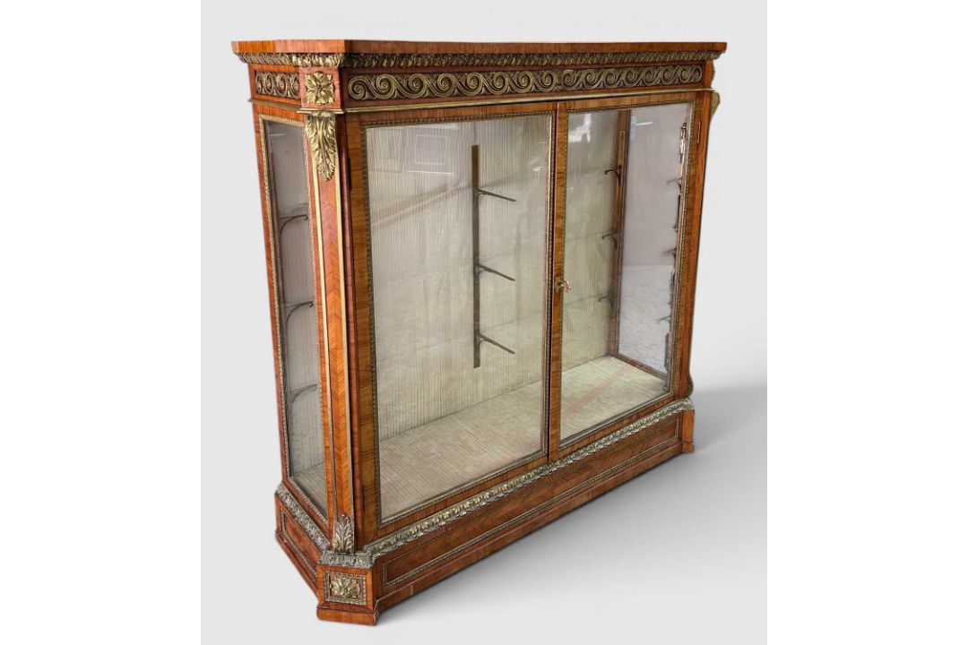 FINE LOUIS XVI STYLE ORMOLU & TULIPWOOD VITRINE BY H. J. HATFIELD & SONS richly decorated with - Image 1 of 26