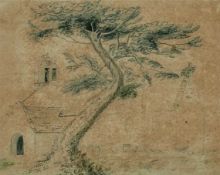 ATTRIBUTED TO THOMAS BAXTER (1782-1821) pen and ink on paper - entitled verso 'St John's Church,
