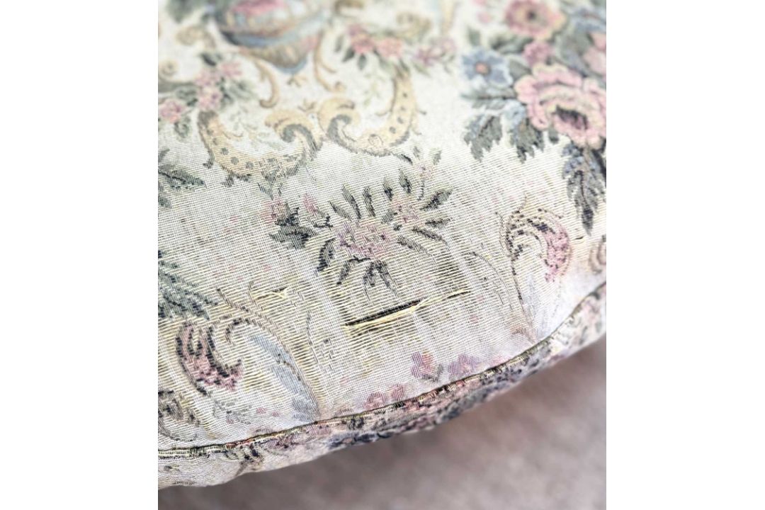 PAIR OF 20TH CENTURY LOUIS XVI STYLE BERGÈRE À OREILLES, 104 (h) x 77cms (w) (2) Provenance: - Image 4 of 6