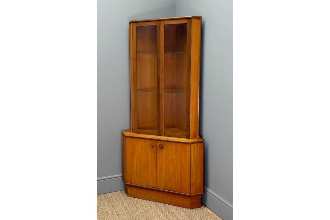 TWO MID-CENTURY TEAK CORNER UNITS, one by Turnidge of London, 170 (h) x 65cms (d), the other G-Plan: - Image 2 of 6