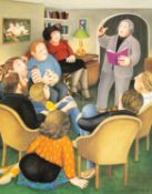 ‡ BERYL COOK OBE (British 1926-2008) colour print - 'Poetry Reading', signed in pencil, blindstamp