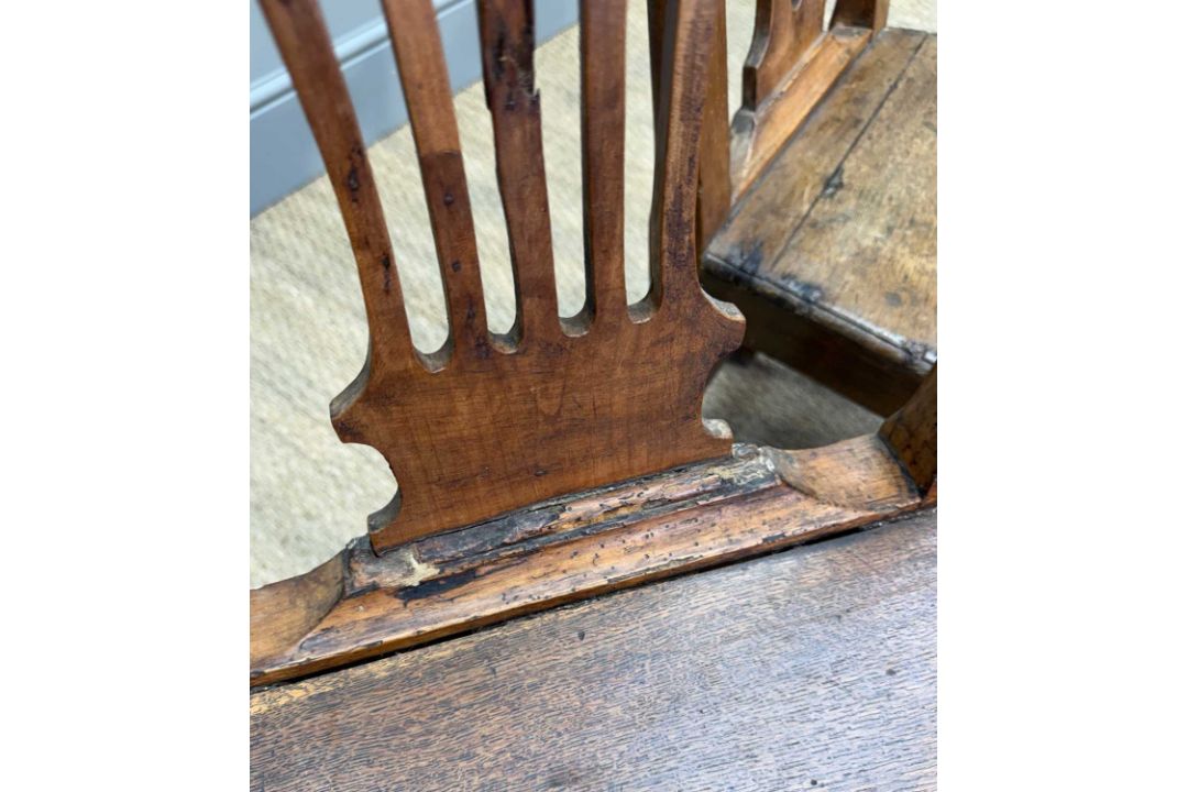 GROUP OF ANTIQUE CHAIRS including, five early 20th century rush-seat spindle back chairs (inc. one - Image 10 of 10