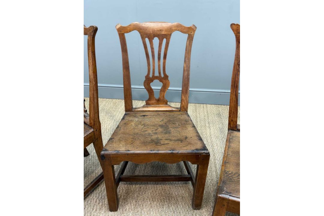 GROUP OF ANTIQUE CHAIRS including, five early 20th century rush-seat spindle back chairs (inc. one - Image 6 of 10