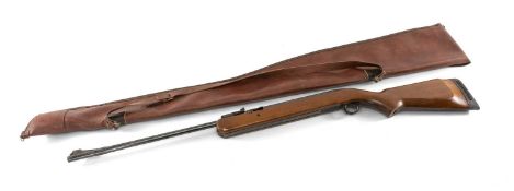 BSA 'AIRSPORTER' AIR RIFLE, 0.177 calibre, underlever, rubber stock, ser no EN24706, soft case
