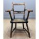 PRIMITIVE ELM & ASH ARMCHAIR, 19th Century, retaining traces of dark green paint, the tapering - Image 6 of 13
