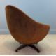 MID-CENTURY 'SWIVEL & ROCK' EGG CHAIR, in the manner of Greaves and Thomas, chocolate brown Dralon - Image 5 of 7