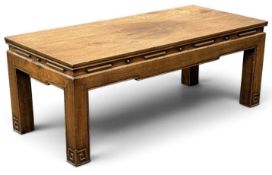 CHINESE ELM OPIUM TABLE BY GEORGE ZEE & CO., KOWLOON, HONG KONG, traditional design, 41 (h) x 107 (