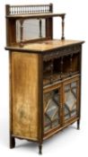 VICTORIAN BURR WALNUT MIRRORED DISPLAY CABINET, circa 1880, 139 (h) x 91.5 (w) x 40cms (d)