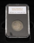 EDWARD VI SILVER SHILLING, encapsulated, in presentation box with outer sleeve Provenance: private