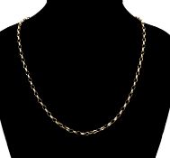 9CT GOLD FACETED OVAL LINK CHAIN, 50.5cms long, 8.3g Provenance: private collection Pembrokeshire,