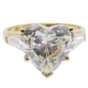 STUNNING 18CT GOLD HEART-CUT DIAMOND RING, the heart-shaped diamond measuring 3.22ct approx., having