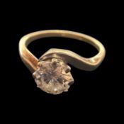 DIAMOND SOLITAIRE RING, brilliant-cut stone of approx. 0.60ct, estimated as K/L in colour and SI2