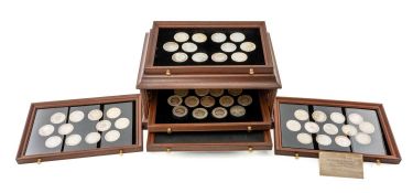 'GENIUS OF REMBRANDT' SILVER PROOF SET, issued by John Pinches, no. 558, comprising fifty silver
